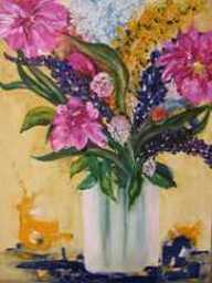 Peonies in Translucent Vase