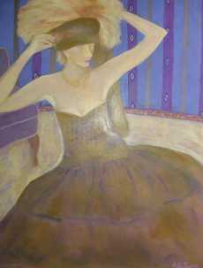 Denise in Golden Dress